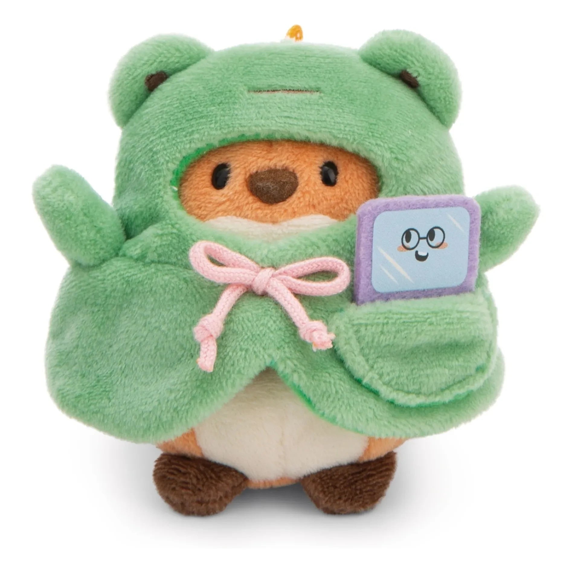 Nici - Kurbağa kostümlü Geeks peluş | Yeşil