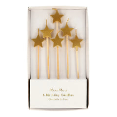 Meri Meri - Sternkerzen - 6er-Set | Gold