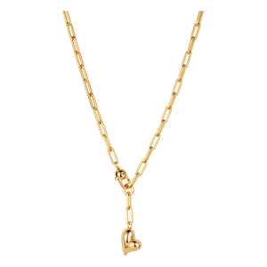 Jenny Bird – Flauschige Herz-Halskette | Gold