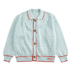 Bobo Choses - Cardigan aus Bio-Baumwolle mit Ajourmuster | Hellblau