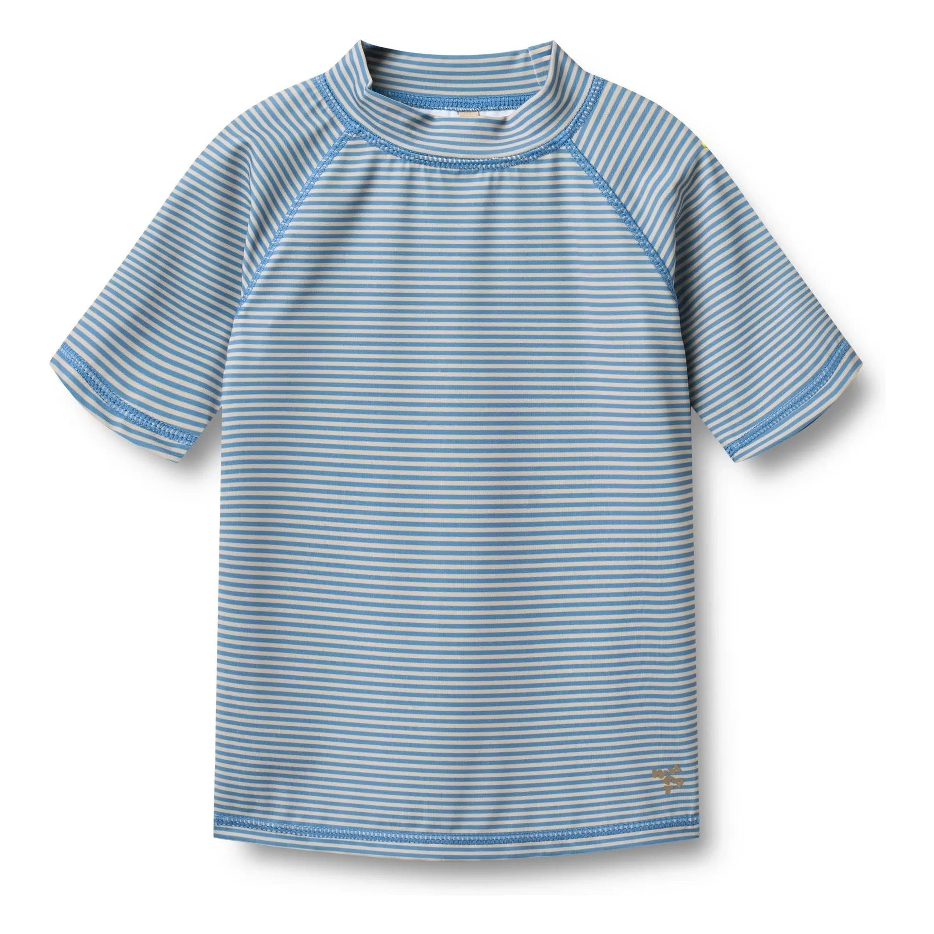 Wheat - Jackie UV-beständiges Schwimm-T-Shirt mit Streifen aus recycelten Fasern | Hellblau
