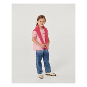 Copenhagen Colors - Jeans-Block-Spray aus Bio-Baumwolle mit Schleifen-Detail | Blau
