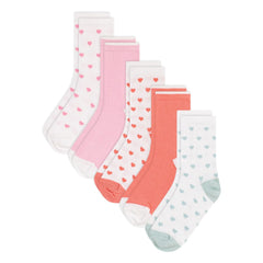 Petit Bateau - 5 Paar hohe Herzchensocken | Ecru