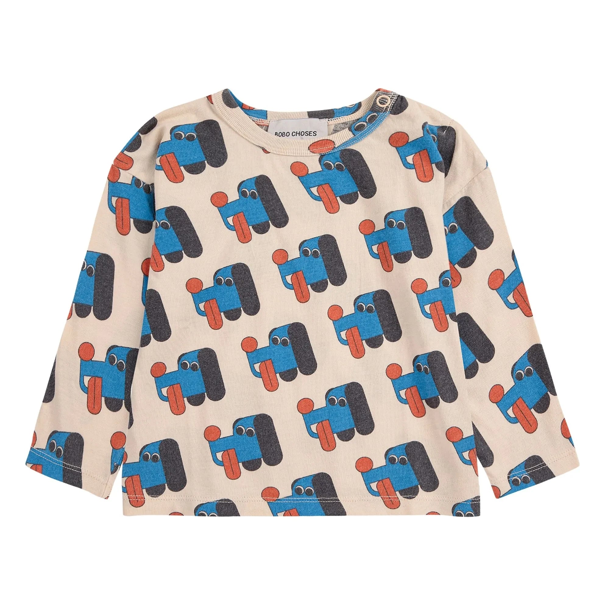 Bobo Choses - Dogs Bio-Baumwoll-T-Shirt | Beige