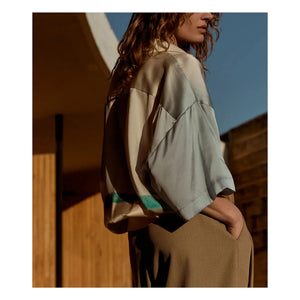 Mes Demoiselles - Malden Seidenbluse | Blau
