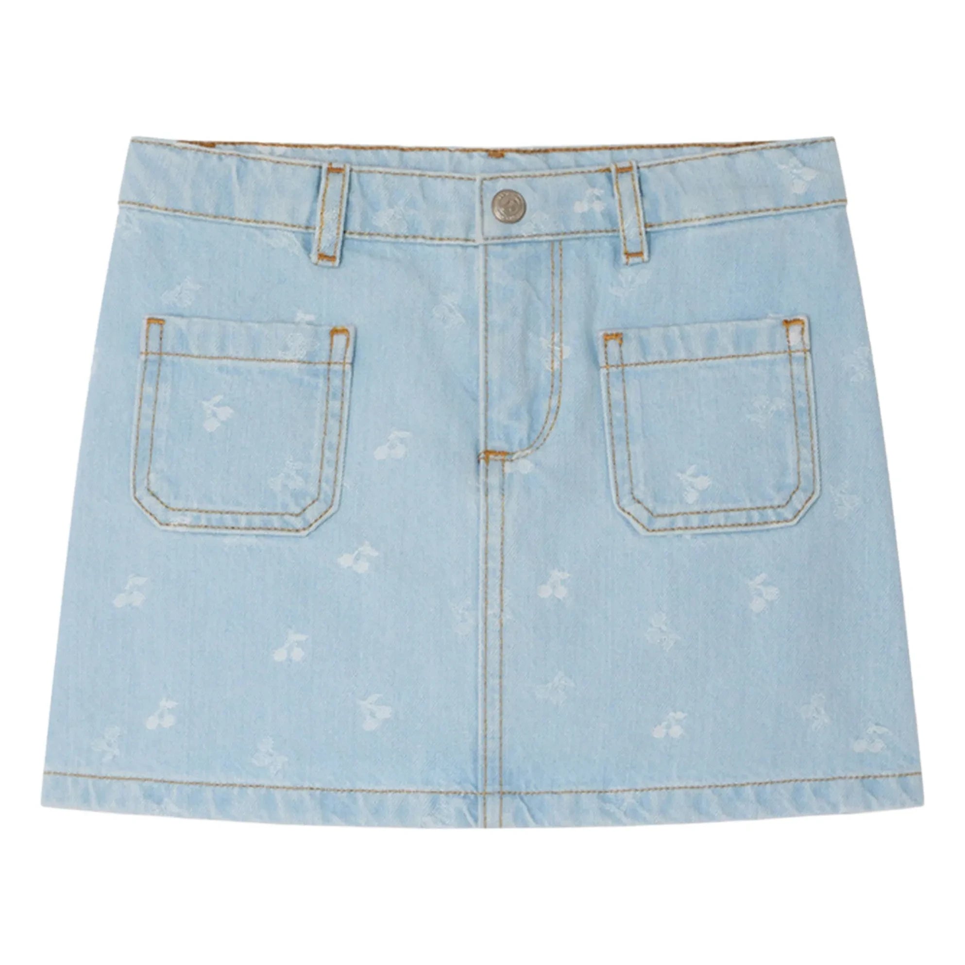 Bonpoint - Tison Cerises Jeansrock | Hellblau