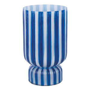 Present Time - Rayado Retro Vase | Kobalt