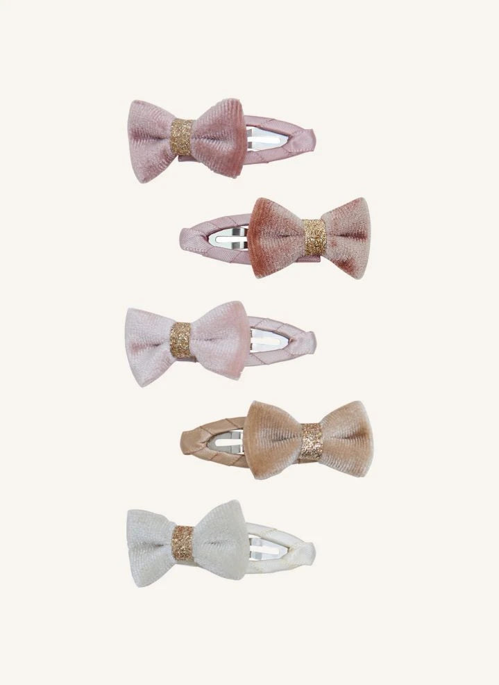 Mimi & Lula - 5er-Set T'bell Mini-Schleifen-Haarspangen | Rosa