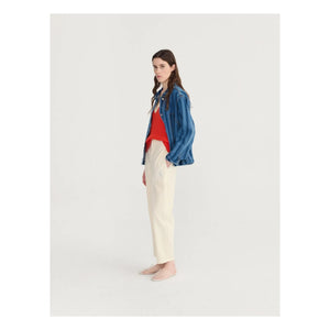 Bobo Choses - Blaue Jeansjacke mit Streifen aus Bio-Baumwolle