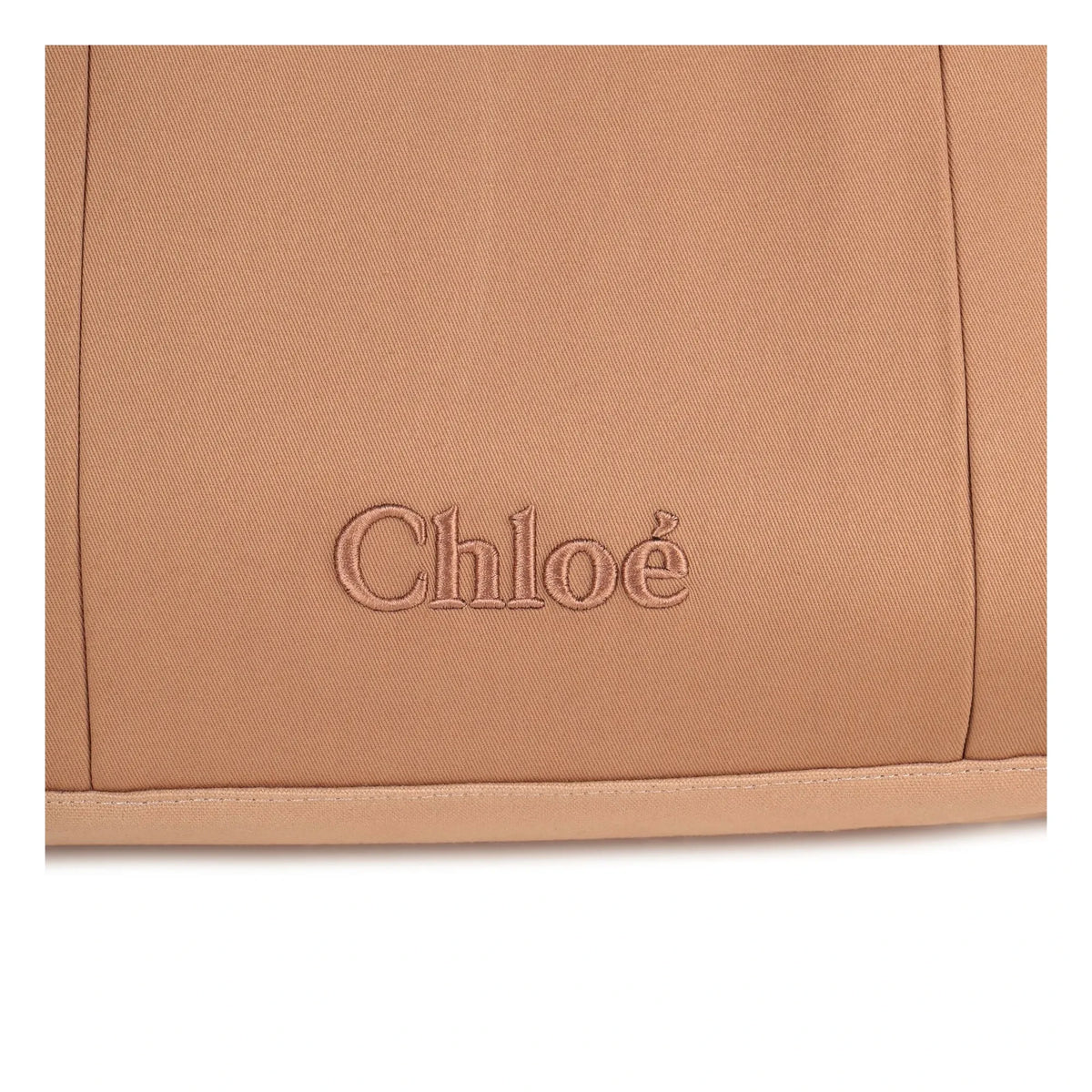 Chloé – Wickeltasche mit Logoprint | Beige-Rosa