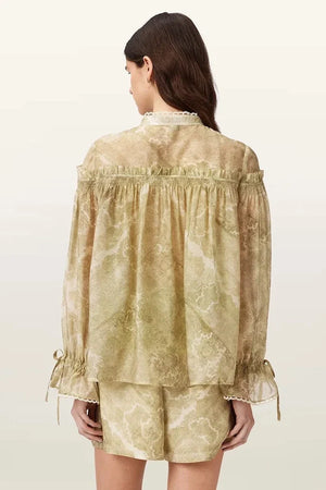 AllSaints Damen Lyocell Bluse DELPHINE