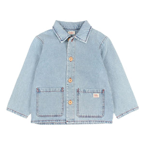 Búho - Demin Verblasstes Overshirt | Hellblau