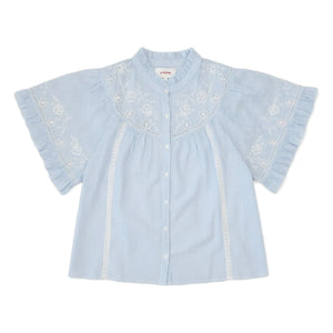 Xirena – Maé Baumwollbluse | Hellblau