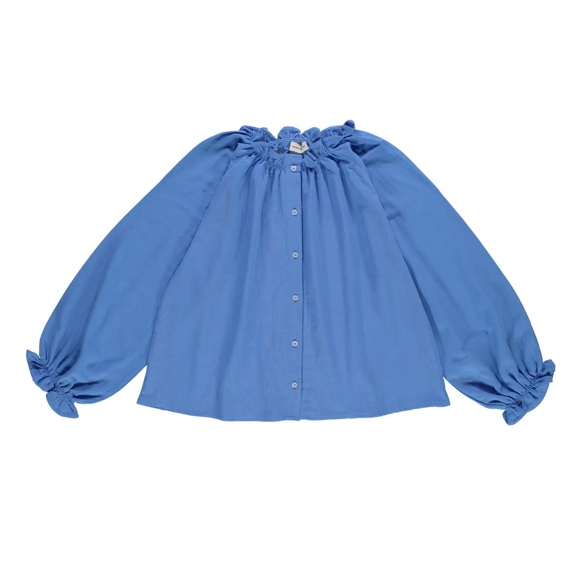 Poudre Organic - Garam Baumwoll-Musselin-Bluse | Blau