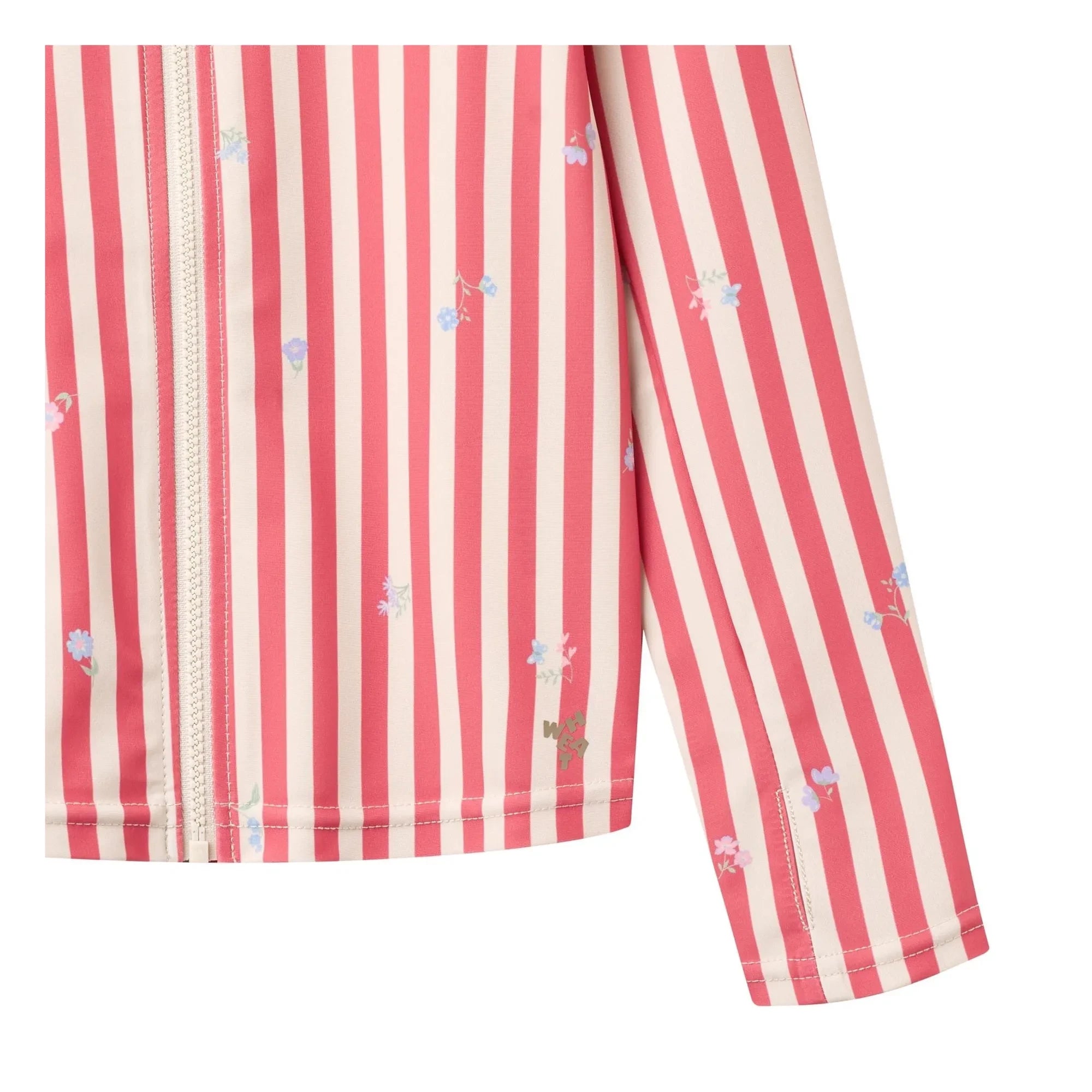 Wheat - Ada Gestreiftes Badeshirt aus recycelter Faser mit UV-Schutz | Rot