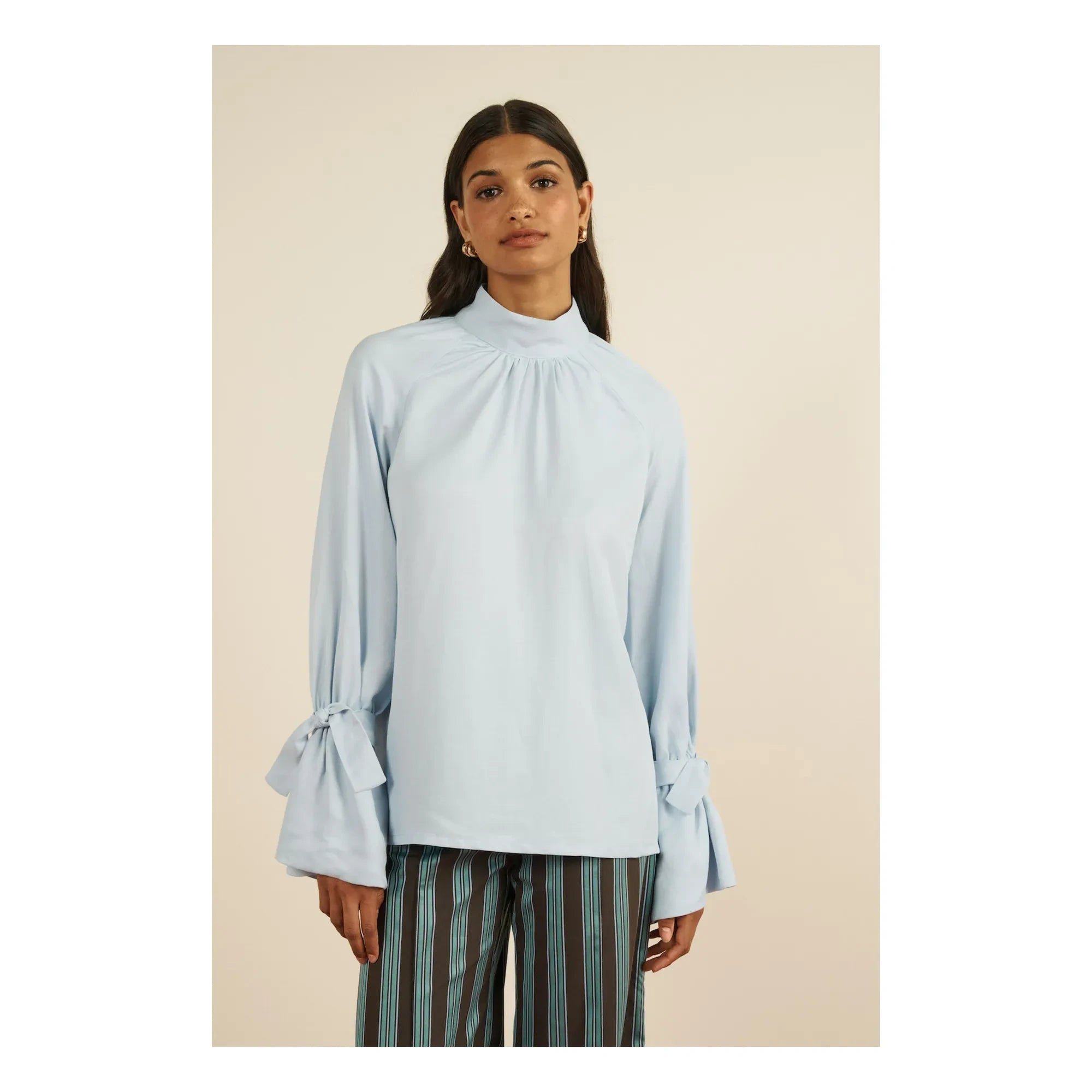 Maria de la Orden - Bosco Bluse aus recycelten Fasern | Hellblau