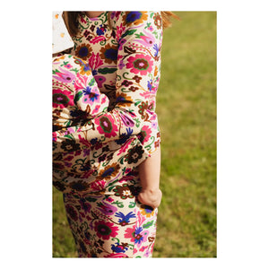 Paloma Kollektion - Thelma Mexico Flower Kleid - Damenbekleidung | Lila