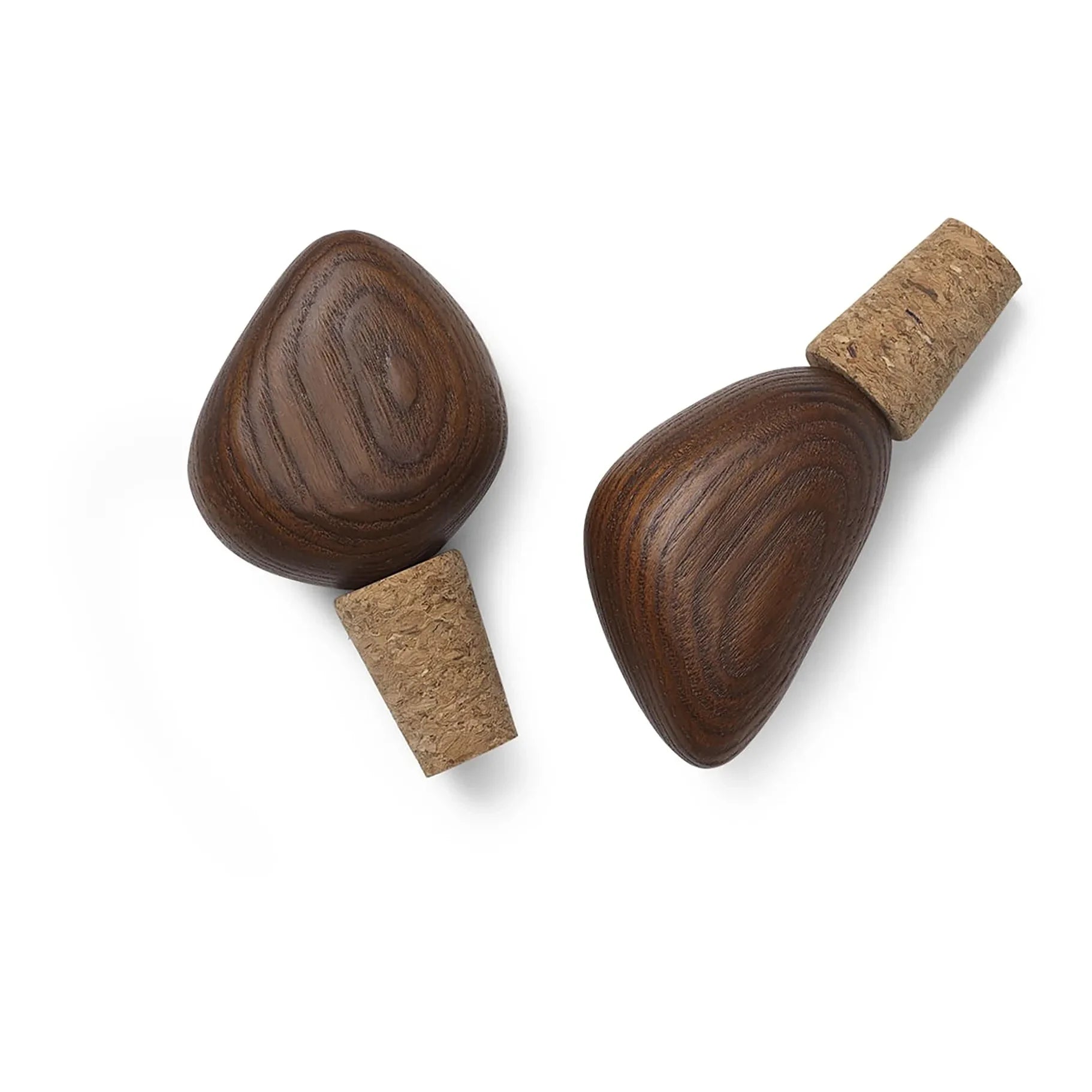 Ferm Living - Cairn Flaschenverschlüsse - 2er Set | Braun
