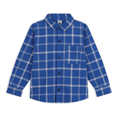 Petit Bateau - Organisches Baumwoll-Karogemuster Hemd | Blau
