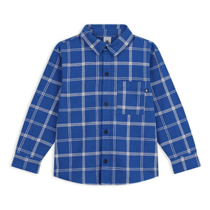 Petit Bateau - Organisches Baumwoll-Karogemuster Hemd | Blau