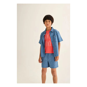 Cozmo - Denim Wolf Bermuda Shorts | Blau