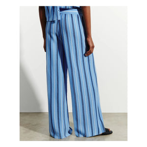 Bompard - Hose aus Leinen, Baumwolle und Seide mit Streifen | Blau