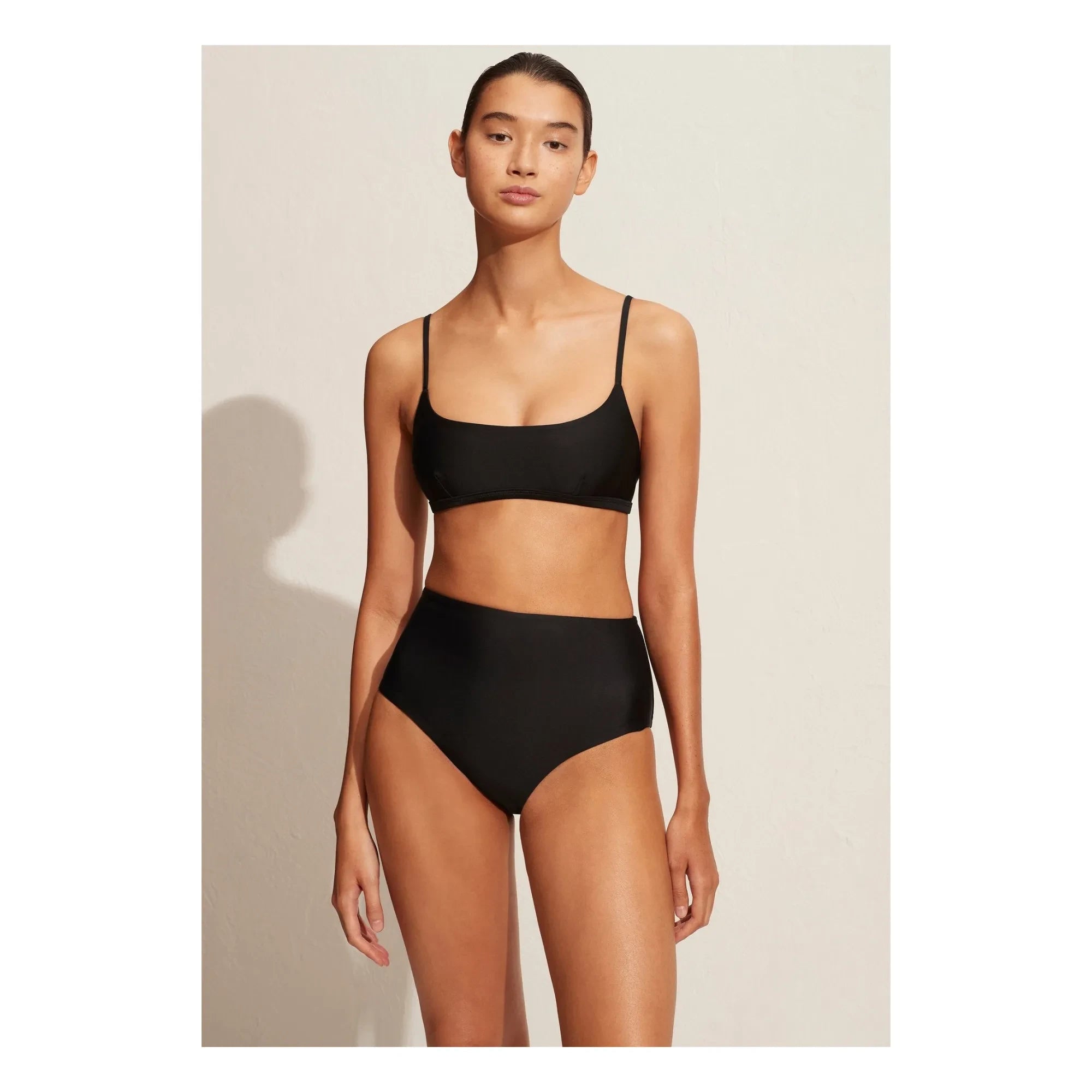 Matteau – Bikinihose mit hoher Taille | Schwarz