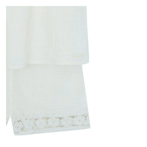 Bonton - Nouki Set aus Baumwoll-Musselin-Trägerhemd und Shorts | Ecru