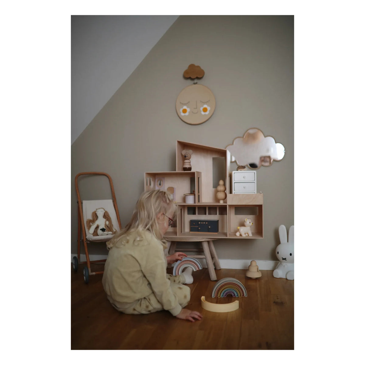 Mushie - Stapelbarer Regenbogen | Beige