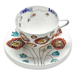 Serax - Kaffeetasse und Untertasse Anemone, Serax for Marni - 2er Set | Milchartig