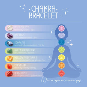 Legami - Armband mit sieben Chakra-Steinen