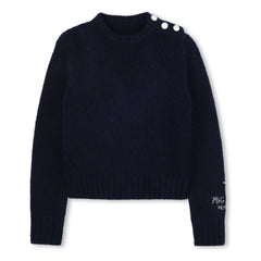 Zadig & Voltaire – Geknöpfter Wollpullover | Marineblau