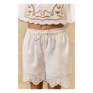 Louise Misha - Boxi Shorts aus Bio-Baumwolle | Weiß