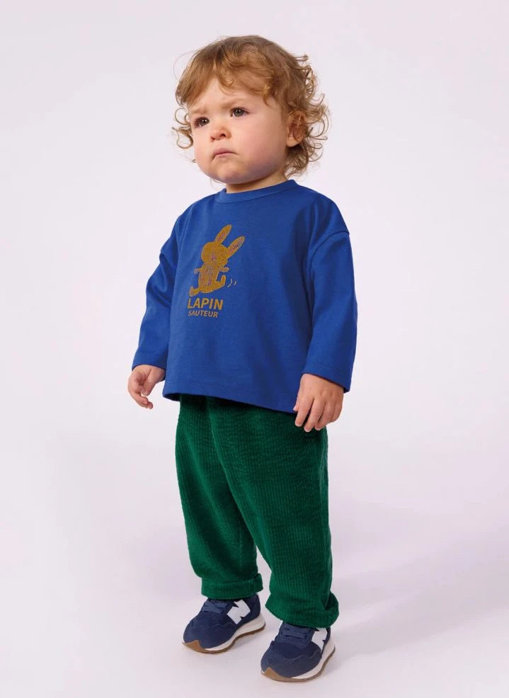 Petit Bateau - Bio-Baumwoll-Velours-Hose | Grün