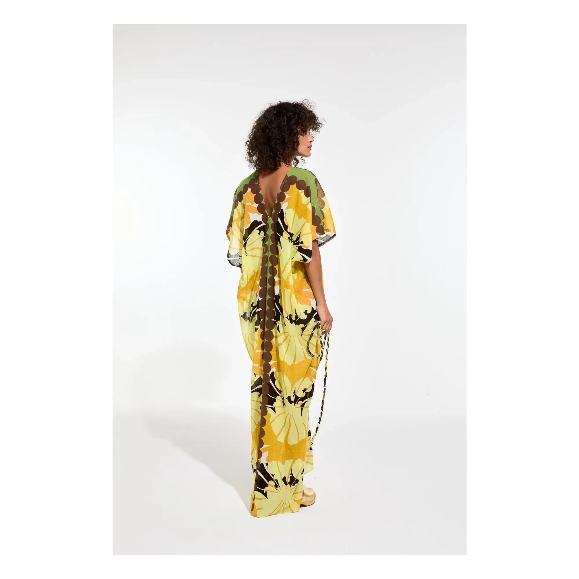 Mapoésie - Hydra Pavot Baumwollkleid | Zitronengelb