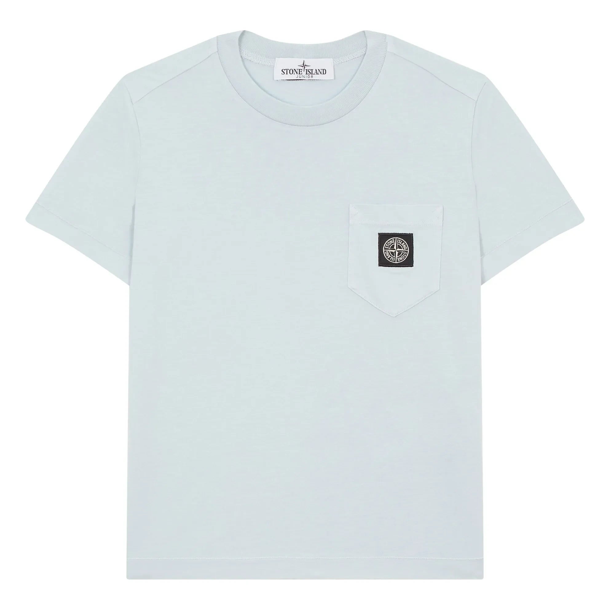 Stone Island - T-Shirt mit Brustlogo | Hellblau