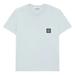 Stone Island - T-Shirt mit Brustlogo | Hellblau