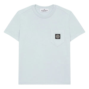 Stone Island - T-Shirt mit Brustlogo | Hellblau
