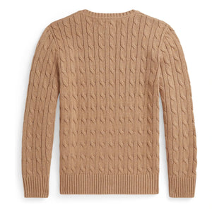 Ralph Lauren – Logo-Kabelstrickpullover | Beige