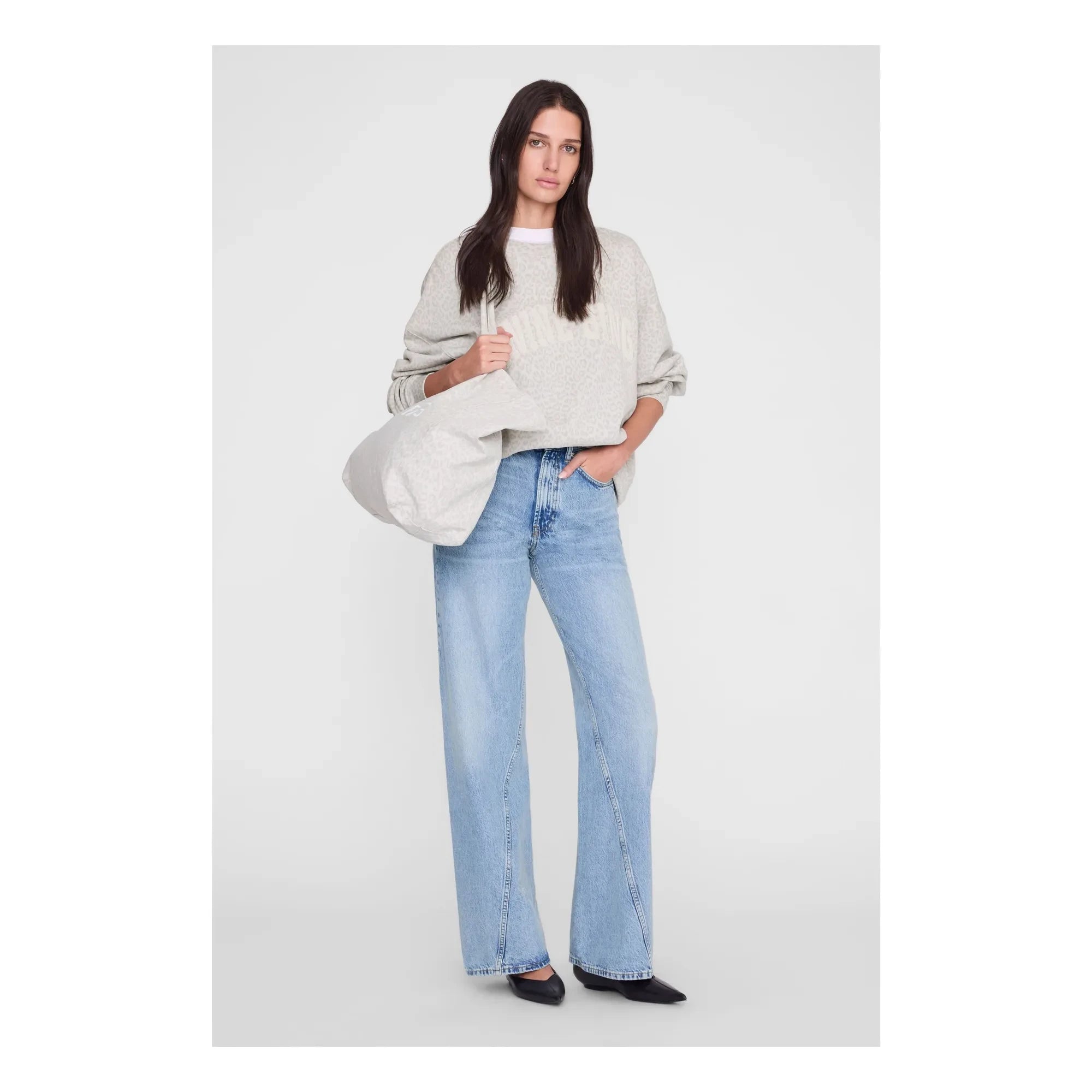 Anine Bing - Miles-Sweatshirt | Grau meliert