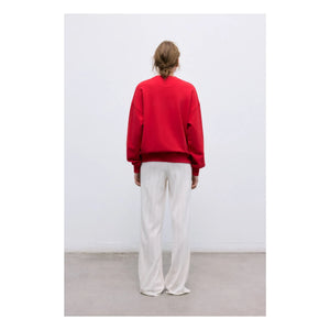 the new society - TNS Logo Baumwoll-Sweatshirt | Rot