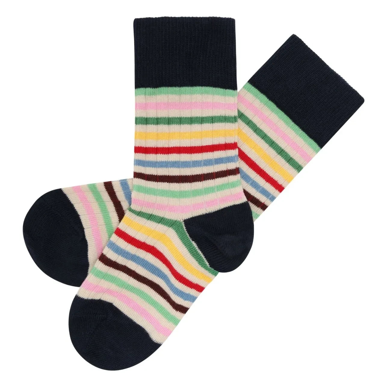 FUB - 2er Set Klassische Gestreifte Socken | Rot