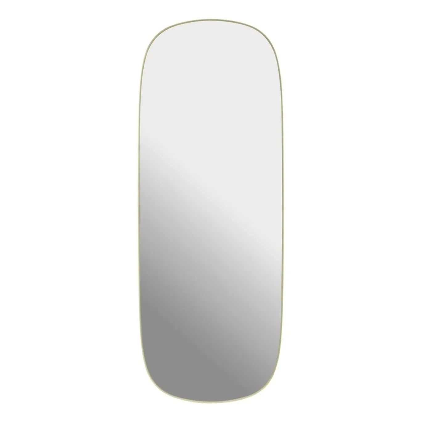 Muuto - Gerahmter Spiegel 118x44.5 cm | Blassgelb