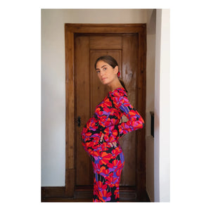 Paloma Collection – Andrea Flower Power Umstandshose | Rot