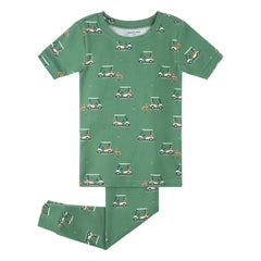Petit Lem - Pyjama Golfettes Bio-Baumwolle und Modal | Waldgrün