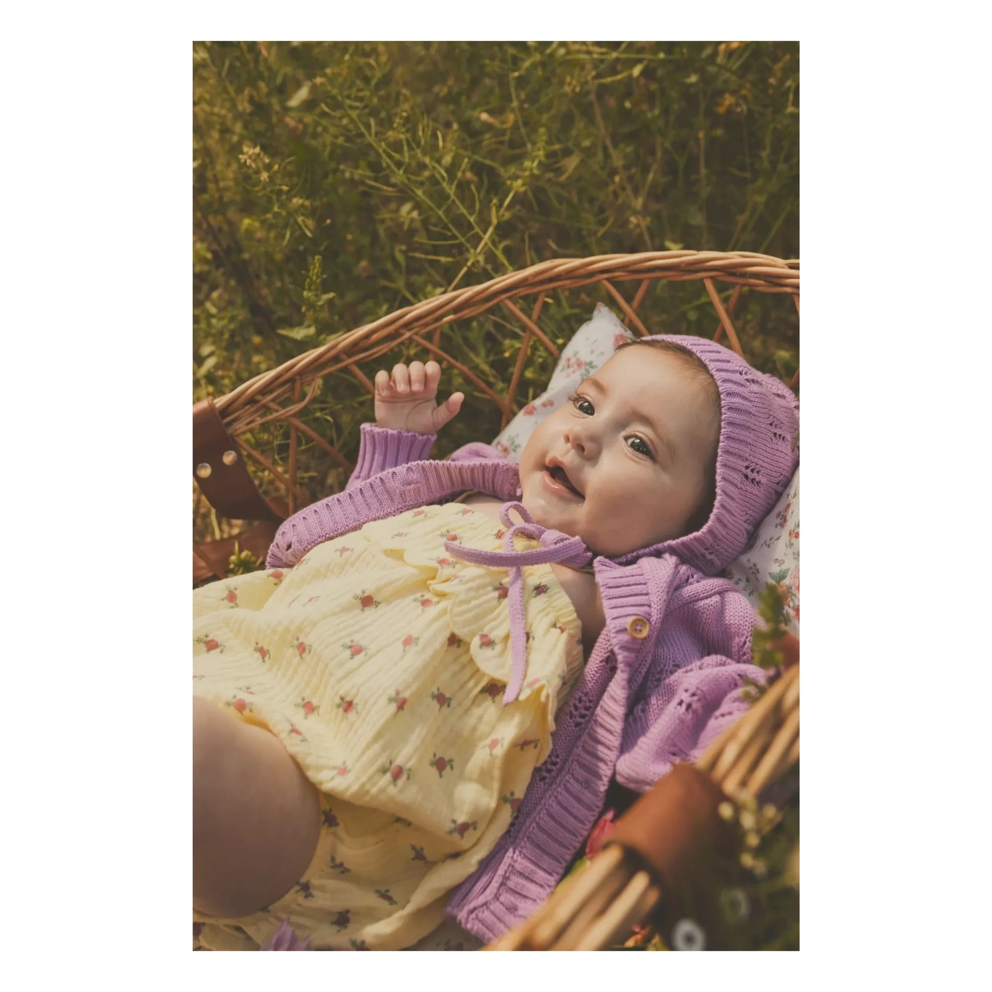 Tocoto Vintage - Blumenstrickjacke | Lila
