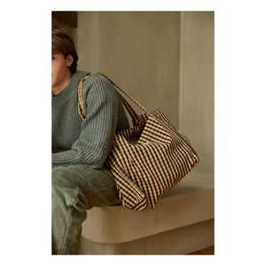 Gabrielle Paris - Vichy Tasche | Kaffee