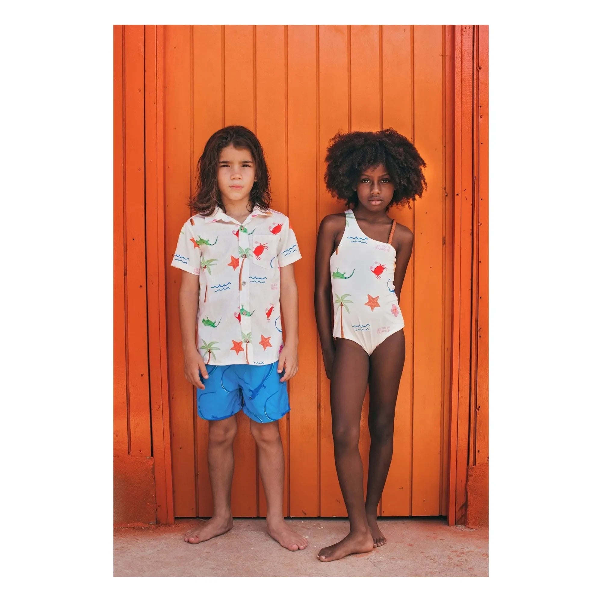 Pepita & Me - Marea Beach Asymmetrischer Badeanzug | Ecru