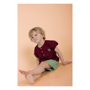 Loir - Leinenjacke Kurta | Bordeaux