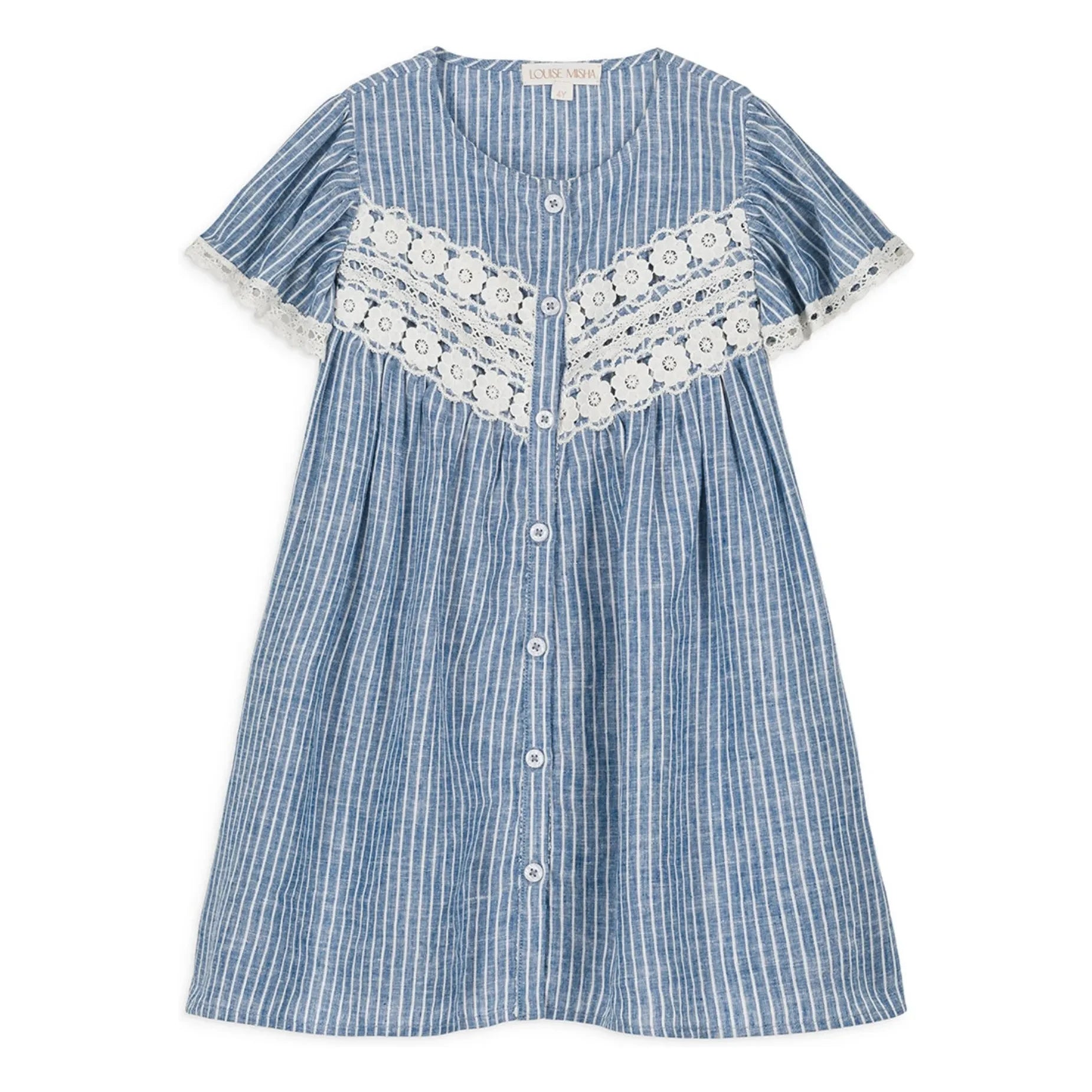 Louise Misha - Leinenkleid Morlina | Blau